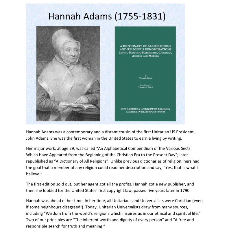 Hannah Adams Hannah Adams